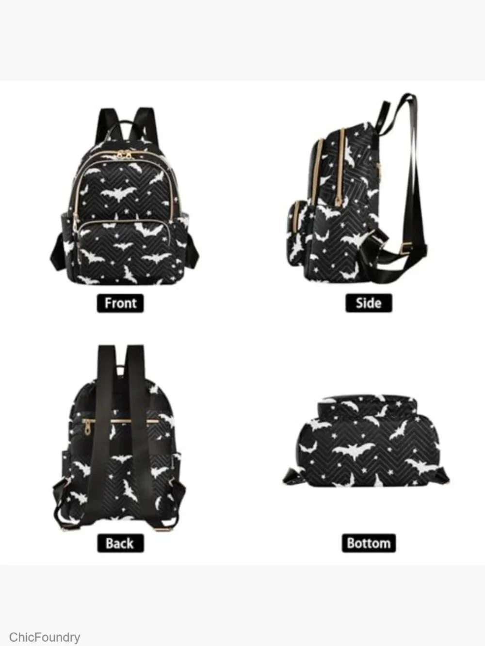 Halloween Bat Mini Backpack Fashion Backpack Purse for Women Handbag Shoulder